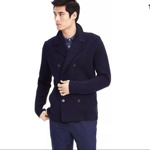 Milano jacket tubular collar long sleeve navy